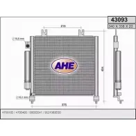 Радиатор кондиционера AHE 430 93 Z1RKD5 2926342 43093