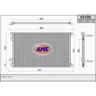 Радиатор кондиционера AHE 43100 2926347 43 100 NOGNGB