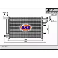 Радиатор кондиционера AHE 2926401 43181 431 81 0UGDVHC