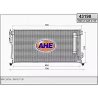 Радиатор кондиционера AHE 43190 HKJB7J 2926409 4 3190