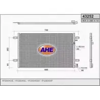 Радиатор кондиционера AHE 4325 2 Audi A6 (C6) 3 Седан 2.8 Fsi 210 л.с. 2006 – 2008 43252 GSQS5E8