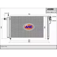 Радиатор кондиционера AHE 4 3280 Kia Rio 2 (JB) 2005 – 2011 43280 W7WS3EJ