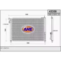 Радиатор кондиционера AHE 433 58 6C50XK5 2926516 43358