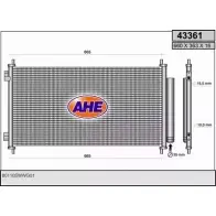 Радиатор кондиционера AHE Honda CR-V 3 (RE) Кроссовер 2.4 i VTEC 4WD (RE7) 166 л.с. 2009 – 2025 43361 4336 1 WYET4D0
