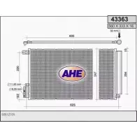 Радиатор кондиционера AHE Fiat Doblo (263) 2 Минивэн 1.4 120 л.с. 2011 – 2025 4 3363 43363 O68MKJW