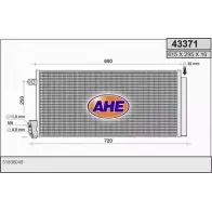 Радиатор кондиционера AHE 433 71 Fiat Doblo (263) 2 Фургон 1.6 D Multijet 100 л.с. 2010 – 2025 QCNBCFS 43371