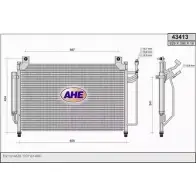 Радиатор кондиционера AHE Mazda CX-7 (ER) 1 Кроссовер 2.5 MZR 163 л.с. 2009 – 2013 4341 3 43413 1L2S2