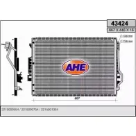 Радиатор кондиционера AHE Mercedes S-Class (W221) 3 Седан 3.0 S 300 (2254. 2254) 231 л.с. 2006 – 2013 43424 43 424 IQA2TN