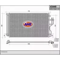 Радиатор кондиционера AHE 43440 Kia Sportage 3 (SL) Кроссовер 2.0 CVVT 166 л.с. 2010 – 2024 GW68TBF 434 40