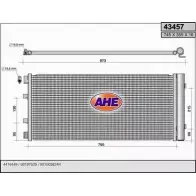 Радиатор кондиционера AHE UUF91 2926600 43457 43 457