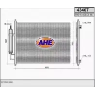 Радиатор кондиционера AHE 2926610 4 3467 43467 41B3WC