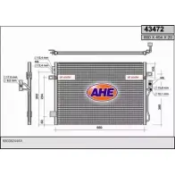 Радиатор кондиционера AHE ZG5WK 2926615 43472 4347 2