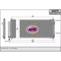 Радиатор кондиционера AHE 43475 ZWD9J 2926618 4 3475
