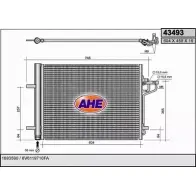 Радиатор кондиционера AHE Ford Focus 3 (CB8) Хэтчбек 1.6 Flexifuel 150 л.с. 2013 – 2024 NI4CF 4349 3 43493