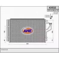 Радиатор кондиционера AHE 4DEBU Hyundai i30 (GD) 2 Хэтчбек 1.6 120 л.с. 2012 – 2016 43532 435 32