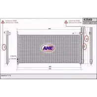 Радиатор кондиционера AHE Toyota Prius Plus (XW40) 1 2011 – 2020 77M0R 4354 9 43549