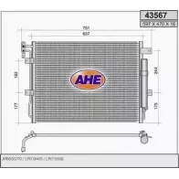 Радиатор кондиционера AHE 43567 2H12NZ Land Rover Range Rover Sport 1 (L320) Внедорожник 3.0 D 4x4 256 л.с. 2011 – 2013 4 3567