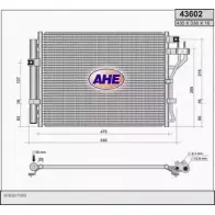 Радиатор кондиционера AHE KSHHCV L 43602 2926736 6VIAEH