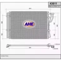 Радиатор кондиционера AHE 2926745 M3NZA W 43611 9SGKG