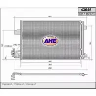 Радиатор кондиционера AHE 43646 2926762 0VK36 JS3I 9T