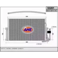 Радиатор кондиционера AHE 5 3201 KBMZIW 53201 Opel Vectra (B) 2 Седан 2.0 i 16V (F19) 136 л.с. 1995 – 2000