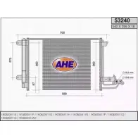 Радиатор кондиционера AHE 53240 Skoda Superb (3T4) 2 Хэтчбек 1.8 TSI 152 л.с. 2009 – 2015 5324 0 KSTCC7J