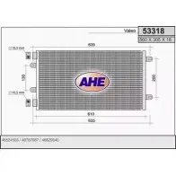 Радиатор кондиционера AHE 53 318 Q7HICV 2926855 53318