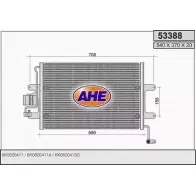 Радиатор кондиционера AHE 5 3388 89SYICB 53388 Seat Cordoba (6K) 1 1993 – 2002