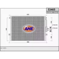 Радиатор кондиционера AHE T0BZBOH 53465 53 465 Jeep Cherokee (XJ) 2 Внедорожник 2.5 SE 118 л.с. 1996 – 1999