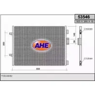 Радиатор кондиционера AHE 5 3546 5YZ8WM 2926946 53546