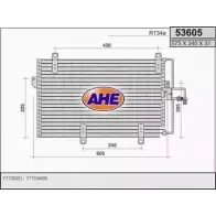 Радиатор кондиционера AHE 5 3605 Y9MEK 53605 Fiat Tempra (159) 2 Универсал 1.8 i.e. (159.AV) 103 л.с. 1993 – 1996