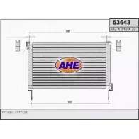 Радиатор кондиционера AHE 2926980 LHCTT 53643 53 643