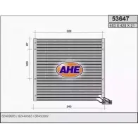 Радиатор кондиционера AHE 536 47 QU0OTGY 2926983 53647