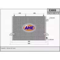 Радиатор кондиционера AHE 2927005 5 3669 M7RL8 53669