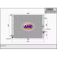 Радиатор кондиционера AHE 53682 0NRLX 53 682 2927017