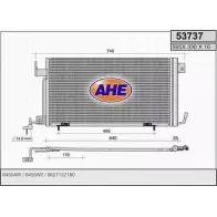 Радиатор кондиционера AHE 53737 5 3737 Peugeot 306 1 (7A, 7C, N3, N5) Хэтчбек 1.9 D 68 л.с. 1994 – 2001 T9F97H