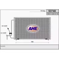 Радиатор кондиционера AHE Peugeot 405 2 (4B) Седан 1.6 92 л.с. 1992 – 1994 2FR6Q 5 3740 53740