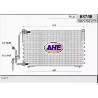 Радиатор кондиционера AHE 53755 53 755 5NNLI91 Peugeot 405 2 (4E) Универсал 2.0 4x4 196 л.с. 1992 – 1995