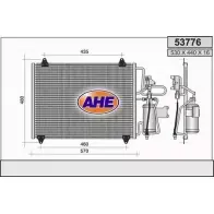 Радиатор кондиционера AHE 53776 2927086 537 76 MEQA0