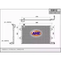 Радиатор кондиционера AHE 53812 UAO35 53 812 Volkswagen Golf 3 (1H1) Хэтчбек 2.0 115 л.с. 1991 – 1997