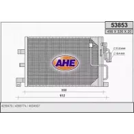 Радиатор кондиционера AHE 538 53 FS99U3H 53853 2927134