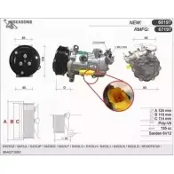 Компрессор кондиционера AHE DLVJF 67 197 67197 Peugeot Partner 1 (M59, 5F) Минивэн 1.1 60 л.с. 1996 – 2002