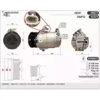 Компрессор кондиционера AHE X08VZZ Opel Astra (G) 2 Седан 2.0 16V (F69) 136 л.с. 1998 – 2005 67271 672 71