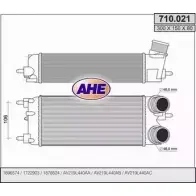 Интеркулер AHE 710.0 21 Ford Fiesta 6 (CB1, CCN) Хэтчбек 1.6 TDCi 95 л.с. 2010 – 2025 KSUQ10 710.021