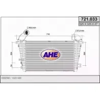 Интеркулер AHE 7 21.033 3RQVNG Opel Astra (H) 3 Хэтчбек 1.7 CDTI (L48) 110 л.с. 2007 – 2014 721.033