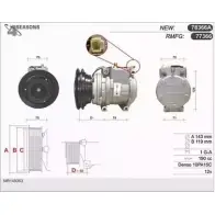 Компрессор кондиционера AHE 7736 6 ZEP01QU 2928047 77366