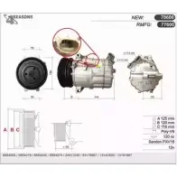 Компрессор кондиционера AHE Saab 9-3 (YS3F) 2 Седан 1.9 TTiD 180 л.с. 2007 – 2015 77600 IJI8QKI 7 7600