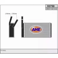 Радиатор печки, теплообменник AHE 93750 S32IIG 2928250 93 750