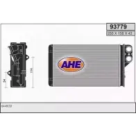 Радиатор печки, теплообменник AHE 3QQFX 93779 Peugeot 406 1 (8B) Седан 1.8 90 л.с. 1997 – 2004 93 779