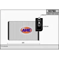 Радиатор печки, теплообменник AHE L61278 937 80 Renault Kangoo (KC) 1 Минивэн 1.9 dCi 4x4 84 л.с. 2003 – 2024 93780